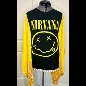 Refashioned / upcycled Nirvana top